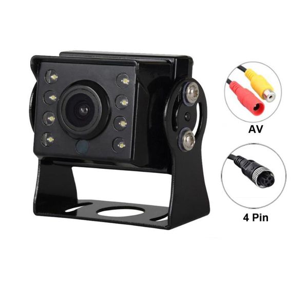 

car rear view cameras& parking sensors 8 led 12v night vision waterproof truck bus backup cameras revcersing camera for trailer/pickup/bus