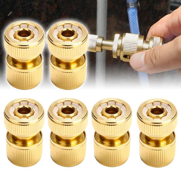 

watering equipments 1/3pc brass-coated hose adapter 1/2" quick connect swivel connector garden coupling systems for irrigation