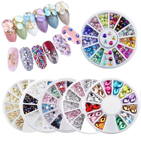 

nail art decorations crystal rhinestones stone rhinestone for nails small irregular beads decoration in wheel accessories fruit slices, Silver;gold