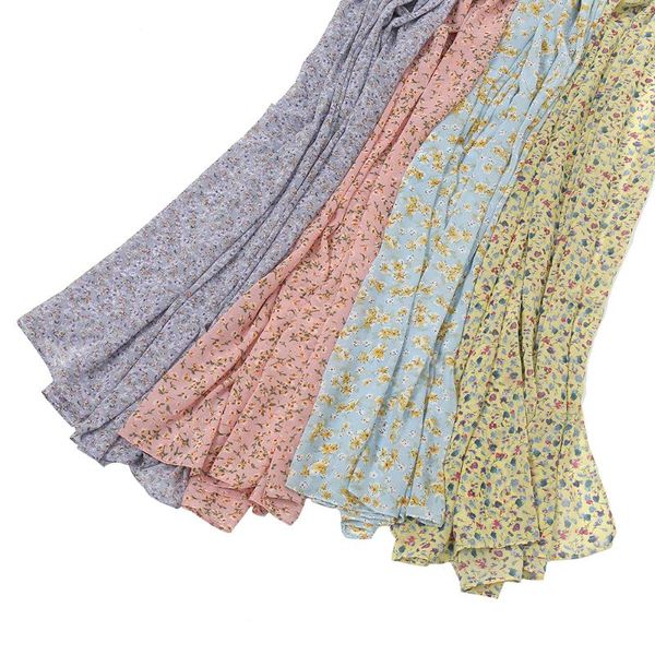 

scarves chiffon print hijab 2021 rustic ethnic long scarf shawl 80 colors floral, Blue;gray