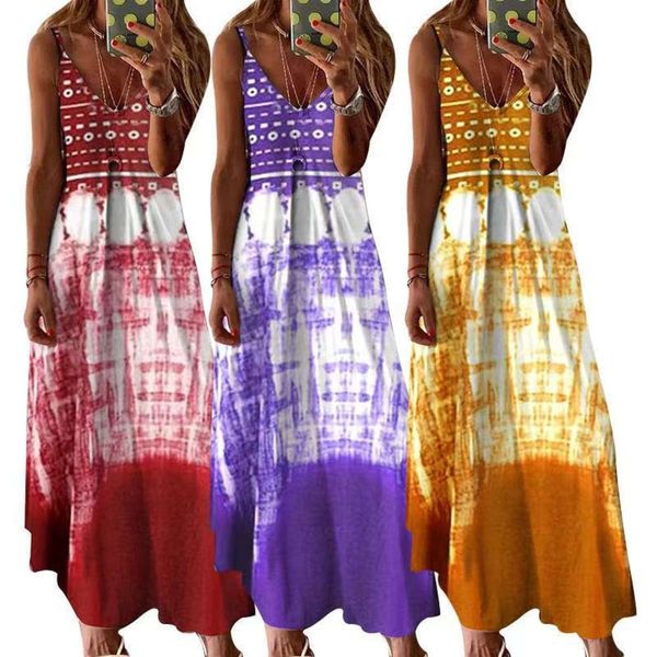 

2161# women's fashion positioning printed bohemian suspender dress, Black;gray