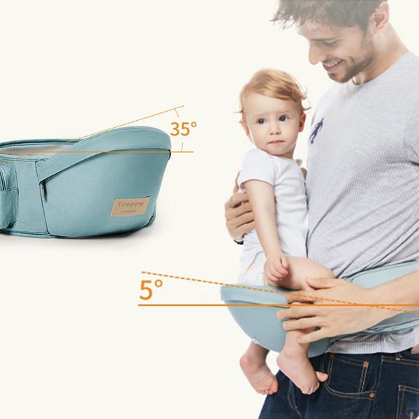 Babytrage, Hüftgurt, Hüftsitz, ergonomische M-Position, geeignet für Babys von 3 bis 36 Monaten, verstellbare Größe, Wandern, Einkaufen, Kissen/Dekoration