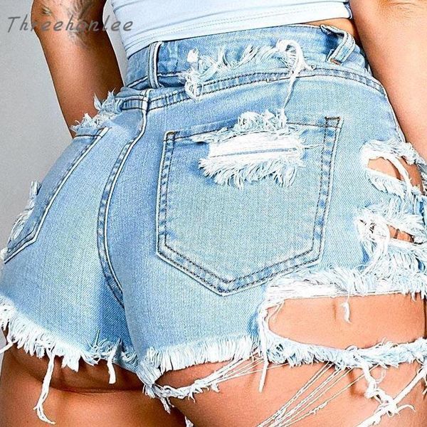 

women's shorts summer women ripped denim 2021 fashion waist irregular tassel slim female jeans, White;black
