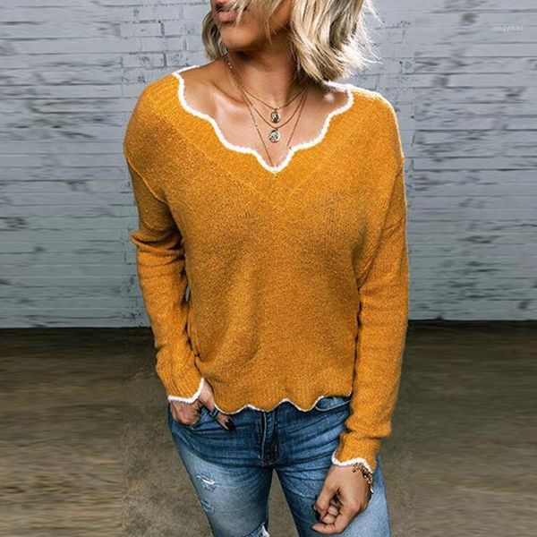 

women's sweaters fashion patchwork women sweater streetwear autumn v neck long sleeves pullover casual soft female warmer femme, White;black