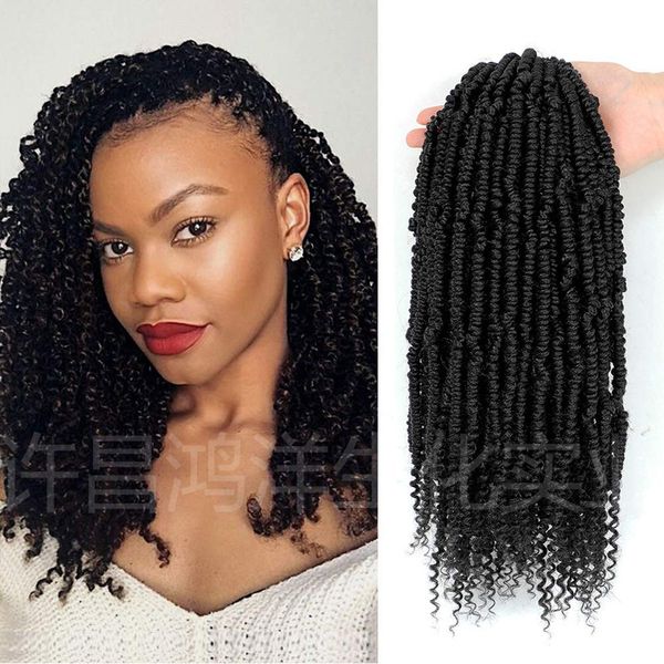 

b0mb color wig twist mixed chemical fiber hair dirty braid, Black