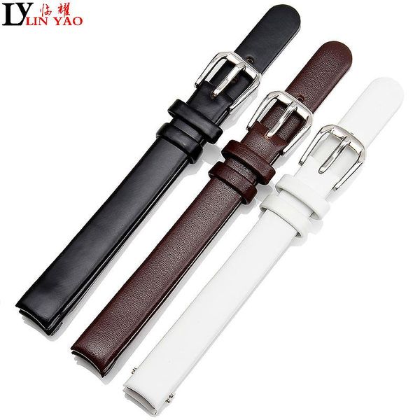 

watch bands strap for k43236 k43231 k4323209 k4323141 10mm ladies genuine calf hide leather band small size bracelets., Black;brown