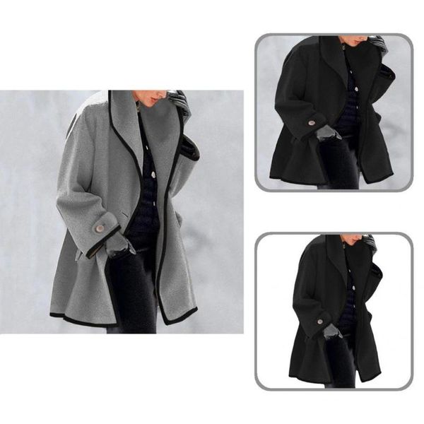 

women's trench coats outwear stylish contrast color single button women jacket all match coat cardigan for daily wear, Tan;black