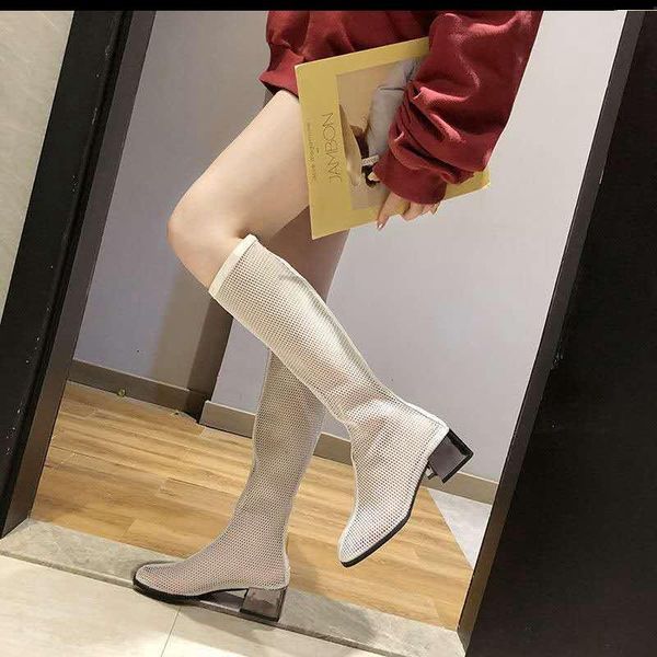 

boots 2021 summer women plus 43 over knee shoes zipper over-the-knee fashion ladies white womens ankle, Black