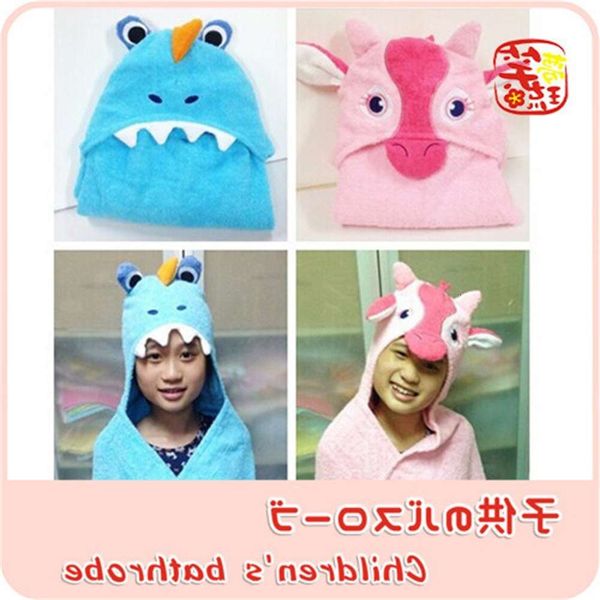 

bathrobe children's cape #gf-275 japanese cotton cut pile printed cartoon bathrobe