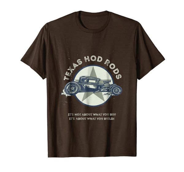 

texas rods about what you build retro tshirt, White;black