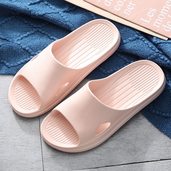 

New Summer Shoes Woman Flat Sandals Men Women Indoor Home Slippers Flip Flops Solid Non-slip Bath Slippers Female Shoes