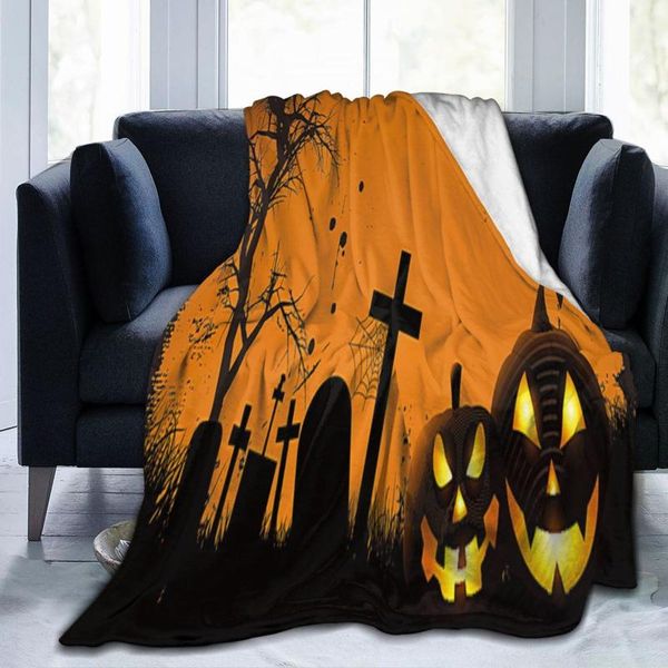 

blankets halloween pumpkin blanket horror ghost soft velvet air conditioning is warm printing sofa bedroom 60x80
