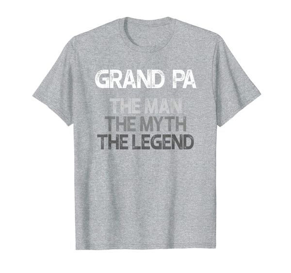 

mens grand pa shirt gift: the man the myth the legend t-shirt, White;black