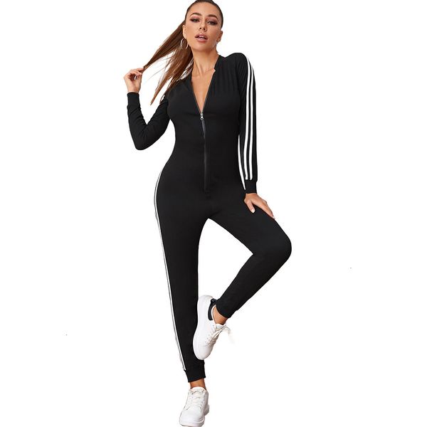 

women's tracksuits tracksuitscashmere one-piece women's long sleeve zipper leisure sports fitness running slim yoga suit q3ru, Gray