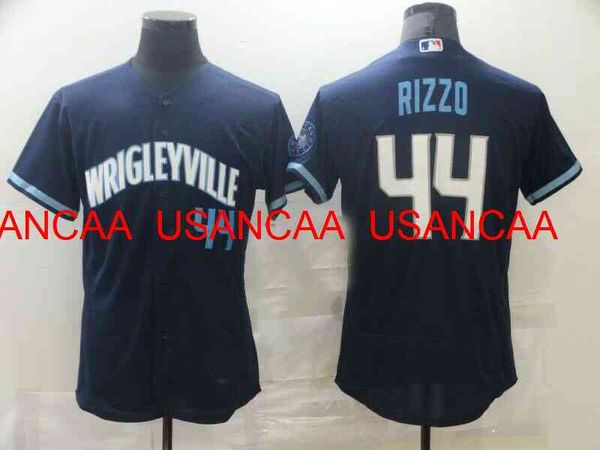 Uomo Donna Youth Anthony Rizzo # 44 City Connect Jersey Navy Stitched Jerseys XS-5XL 6XL