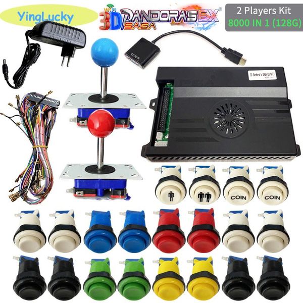 

game controllers & joysticks pandora box joystick kit + 3d ex 8000 wifi board zippy for american raspberry pi n64
