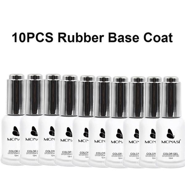 

rubber base gel coat no wipe without sticky layer nail art uv primer thick lacquer soak off, Red;pink