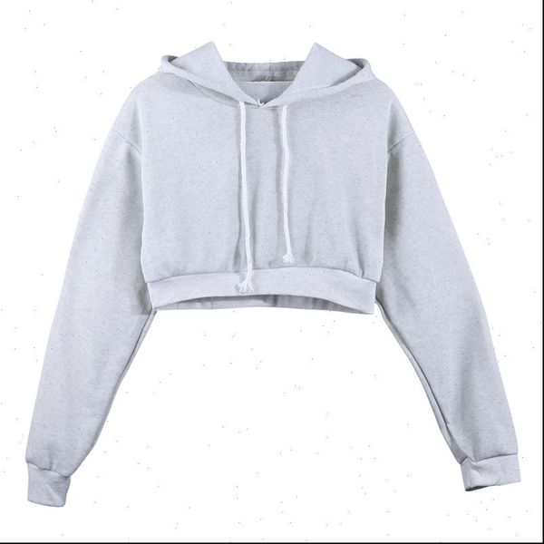 

5 colors fashion long sleeve women sweatshirts jumper pullover coat casual solid hoodies hooded crop, Black