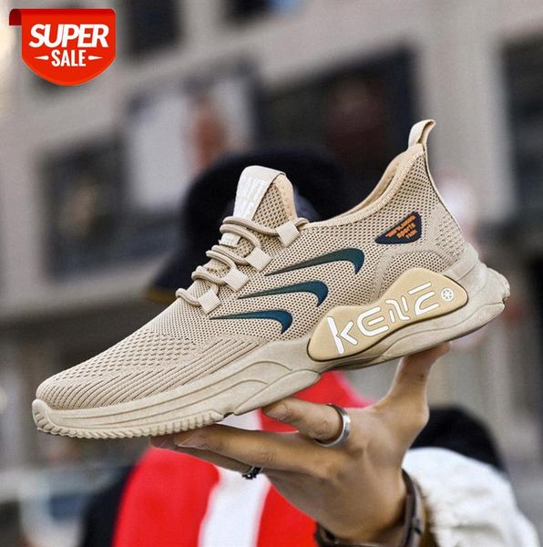 

supply sports shoes flying woven fabric men's korean student running #ig62