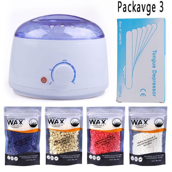 

hair removal wax-melt machine heater wax beans wood stickers hair removal machine waxing unhairing kit calentador
