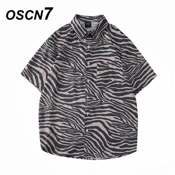 

casual printed short sleeve shirt men street 2021 hawaii beach oversize women fashion harujuku shirts for 3067 men's, White;black