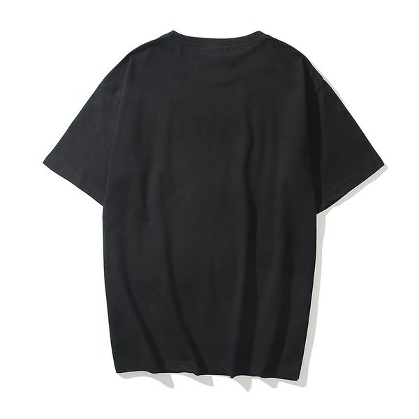 

casual letter printed t-shirts short sleeve men women designers tshirt round neck stylist tees men's grey stre, White;black