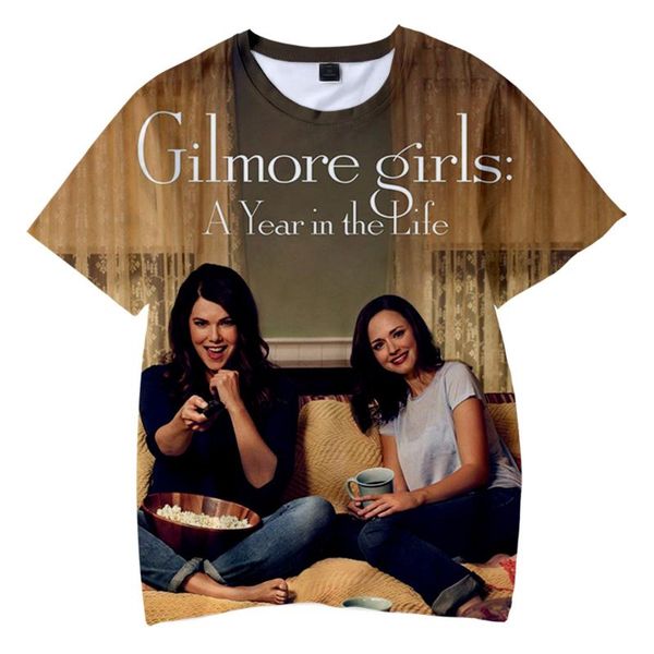 

women's t-shirt t shirt women gilmore girls american family ethic drama 3d men short sleeve t-shirts streetwear o-neck ladies clothing, White
