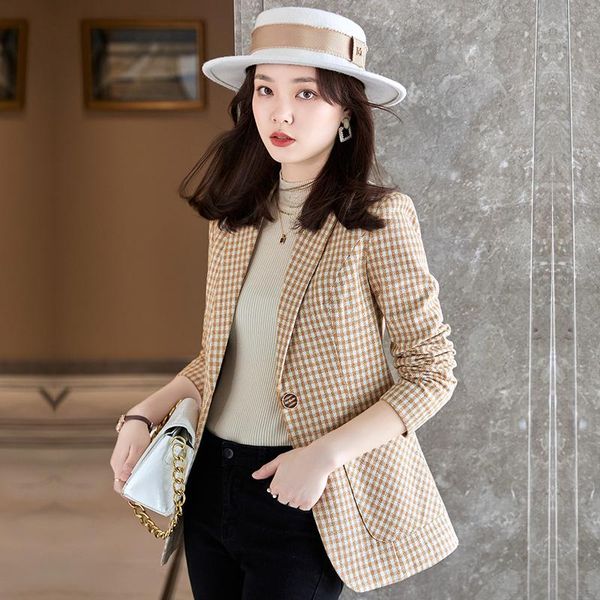 

women's suits & blazers fabric formal jackets coat ol style business women work wear professional outwear blaser autumn wi, White;black