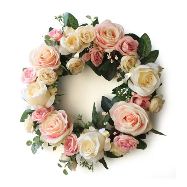 

ring flower wreath garland lavender party decoration in/outdoor wall dec fake floral rattan decorative flowers & wreaths