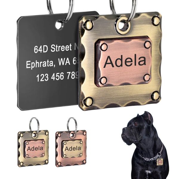 

dog tag,id card personalized id tag durable dogs name plate custom engraved tags anti-lost nameplate medium large horse pet accessories