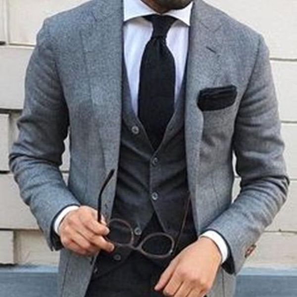 

men's suits & blazers latest coat pant designs tweed men suit slim fit 3 piece tuxedo custom groom blazer terno masculino jacket+pant+v, White;black