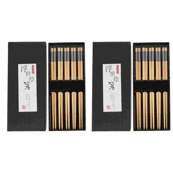 

chopsticks 20pcs japanese style printed wood home heat-resistant