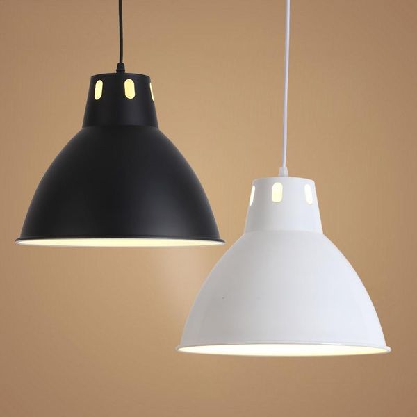 

simple and modern aluminum dining chandelier engineering lamp black industrial lampshade pendant lamps