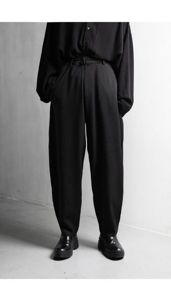 

drop down men's loose straight pants korean fashion wide leg casual, Black