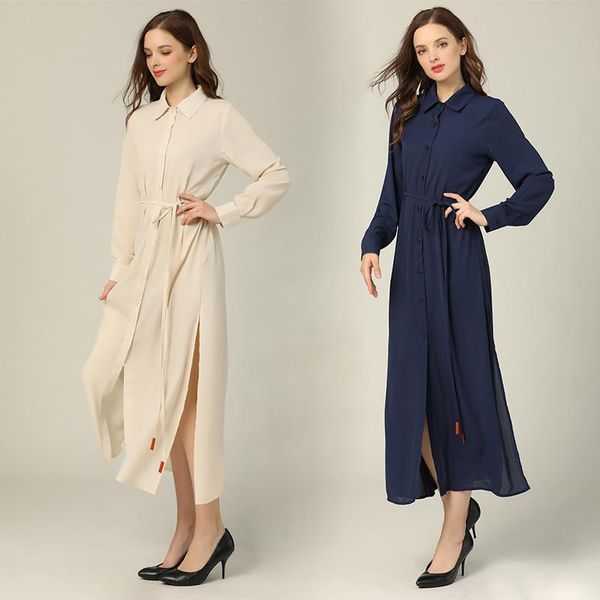 

ethnic clothing holiday black dubai abaya muslim evening malay shirt long sleeve overknee dress, Red
