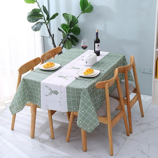 

window stickers rectangular oil-proof tablecloth waterproof cartoon print table cover for kitchen dining room party home