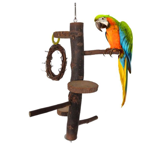 

other bird supplies pet parrot standing stick wood pole cockatiel parakeet perches bite claw grinding toy stand cage pleasant