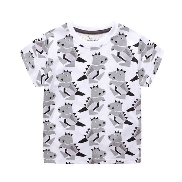 Jumping Meters Cartoon Animals T-shirt per ragazzi Ragazze Abbigliamento estivo in cotone Moda Cute Baby Tees Top 210529