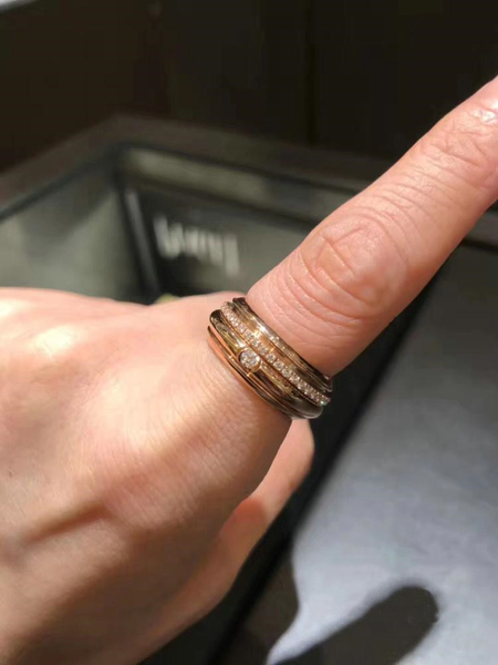 

pia@get/ earl's new posession rose gold full circle diamond ring wedding ring luxurys designers jewelry original packaging, Silver