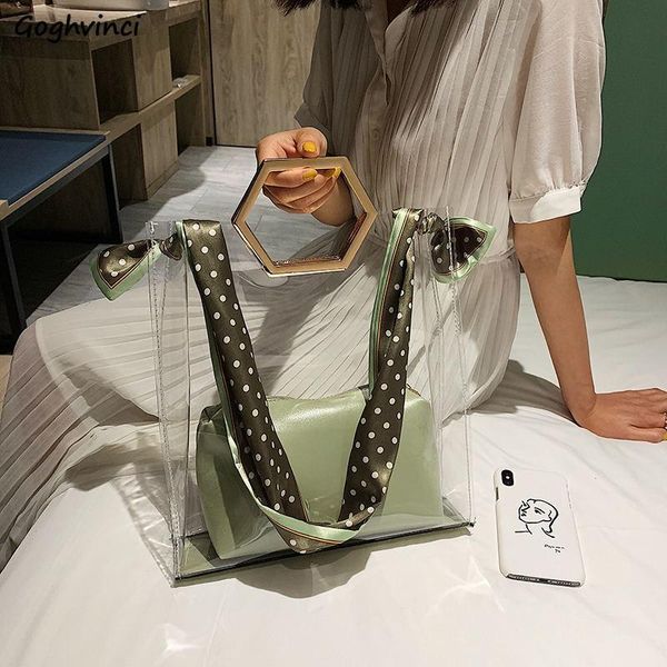 

evening bags shoulder women composite son-mother bag large capacity transparent ladies elegant scarves luxury handbags korean trendy ins