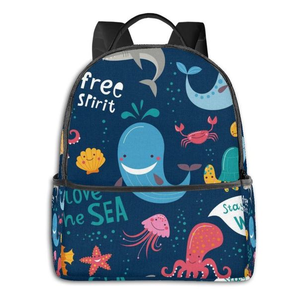 

backpack school bags for teenage cute monsters of the deep sea animals travel style back pack korean