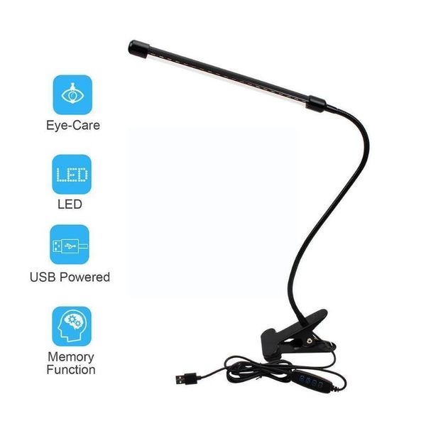 

candle holders usb plug-in clamp hose table lamp led clip on desk 3 mode with b3x9