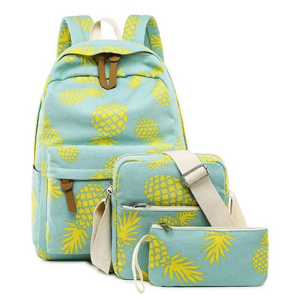 

canvas children school bags girls backpack kids set 3 pieces mochila infantil primary schoolbag