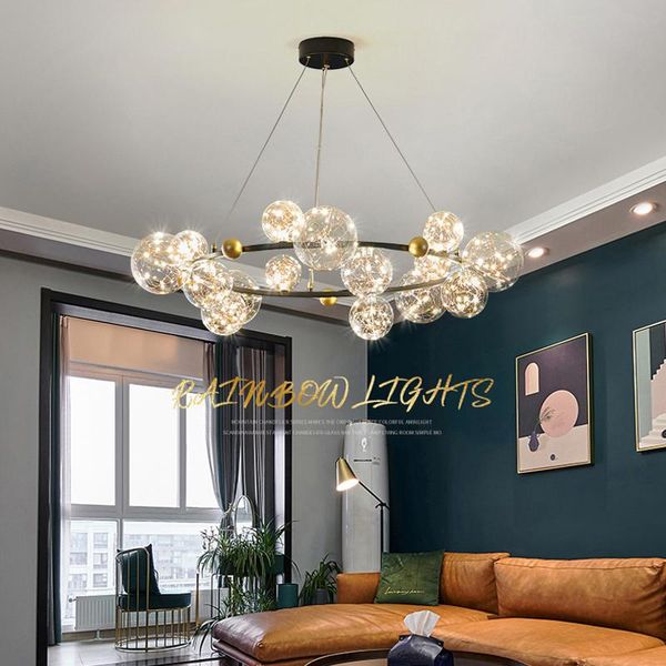 

ceiling lights led postmodern round glass bubbles lamparas de techo light decorative lamps for foyer bedroom