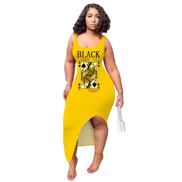 

yy5181 summer poker print women's dress wear, White;black