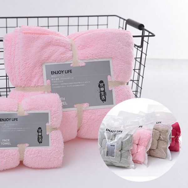 

towel coral velvet absorbent bath towels for adults face set soft comfortable bathroom