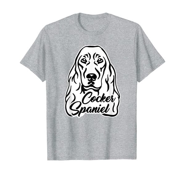 

cocker spaniel t-shirt, White;black
