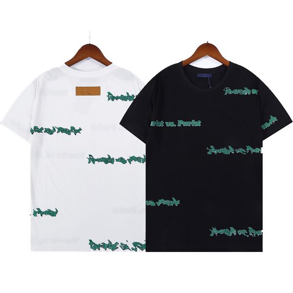 

summer men's and women's designer t-shirts loose slim fashion brand casual shirt letter printing luxury clothing street short sle, White;black