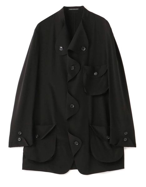 

deconstruct the changeable and playful military jacket dark male men's jackets, Black;brown