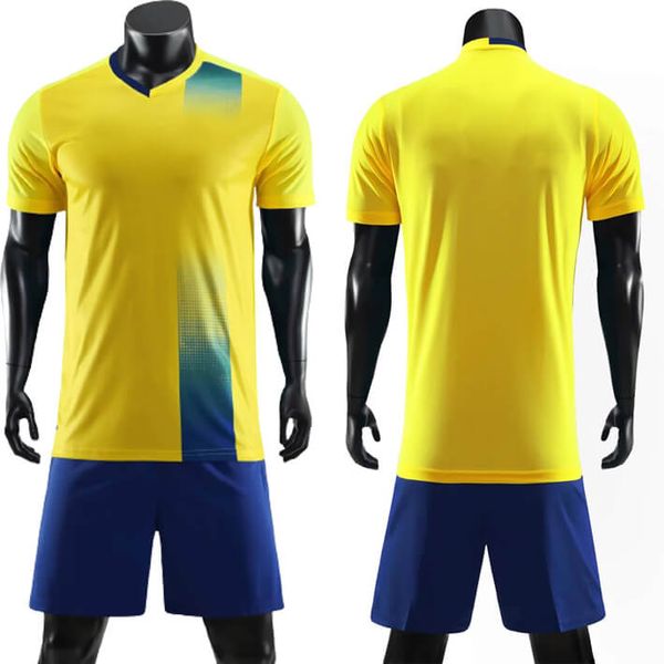 

custom soccer jersey shorts personalized team kits printed design logo sponsor name & number for men youth yellow outdoor sports training se